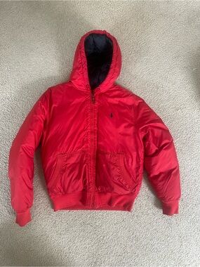 POLO RALPH LAUREN Red Hooded Puffer Jacket